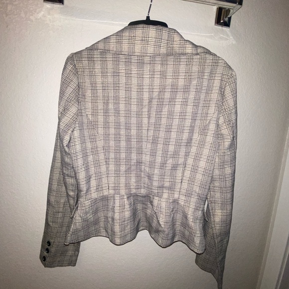 Rampage Plaid Blazer - Black and White - Picture 2 of 3